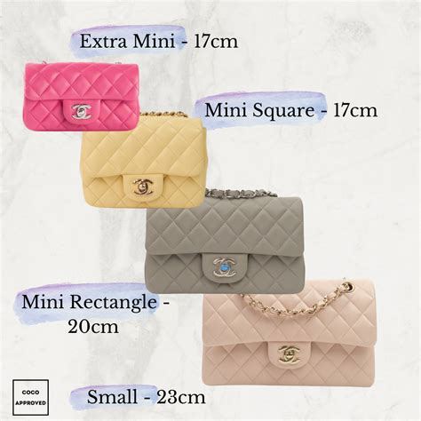 chanel flap bag sizes in cm